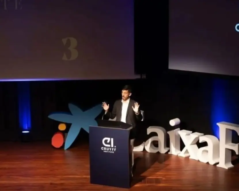 Bruno Laborde durante una exposición en CaixaForum Barcelona